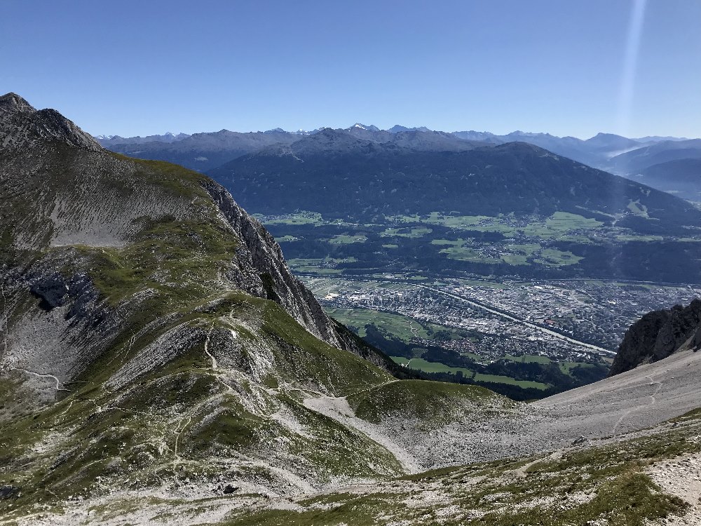 Goetheweg Ausblick auf die Stadt Innsbruck