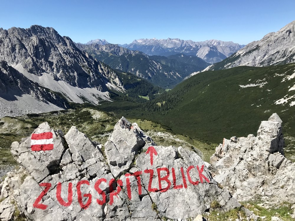 Der Zugspitzblick - Zugspitze samt Wettersteingebirge