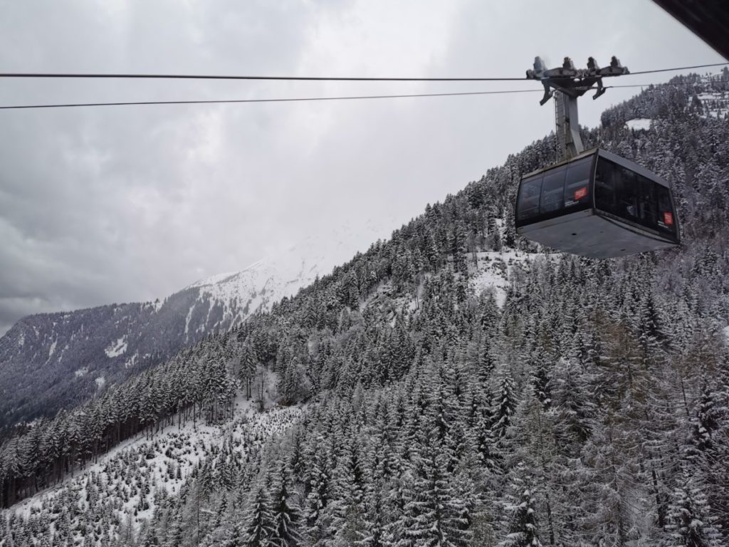 Winter Innsbruck auf der Nordkette, unterhalb der Seegrube