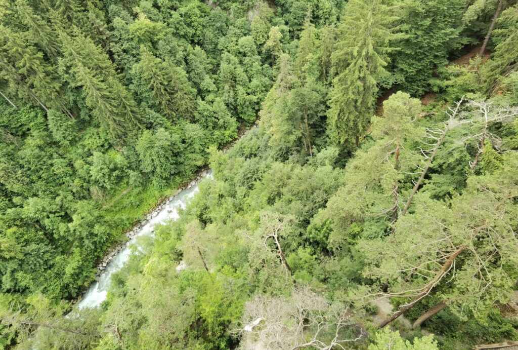 Ausblick von der Plattform in die Sillschlucht Innsbruck