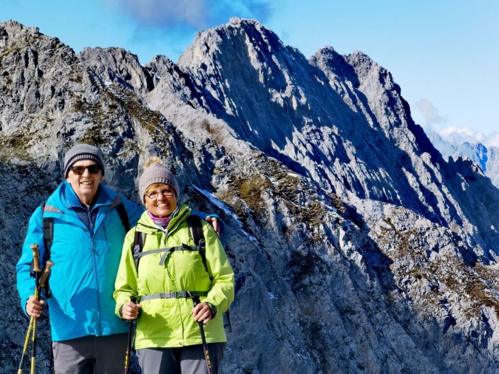 Auf der Hafelekarspitze Innsbruck kannst du solche Fotos mit dem spitzen Karwendel machen