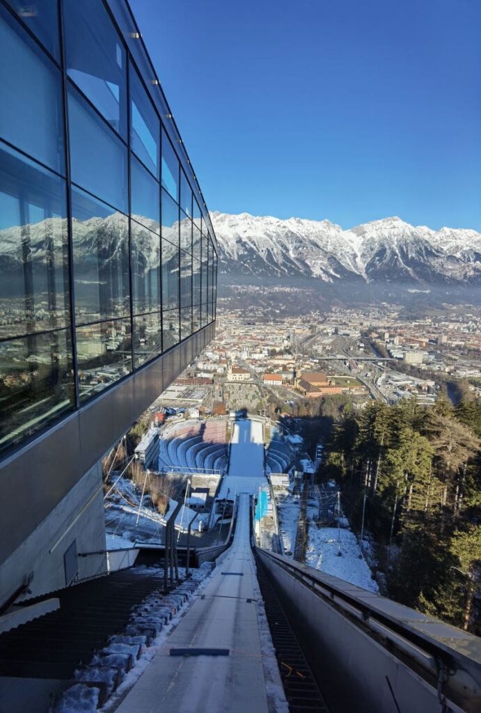 Die Bergiselschanze aus der Skispringer Perspektive