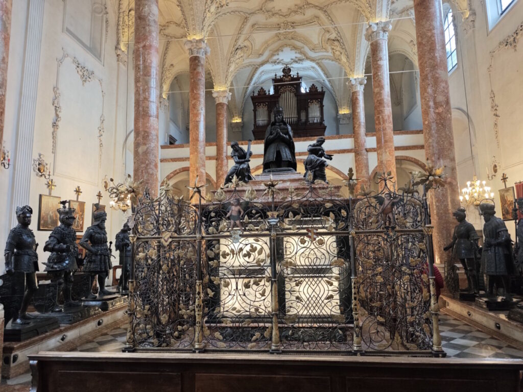 Court Church Innsbruck with the xenograph of Emperor Maximilian I