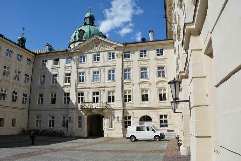 At the end of Hofgasse in Innsbruck's old town is the Hofburg.